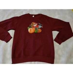 Scarecrow Pumpkin crewneck sweatshirt Small